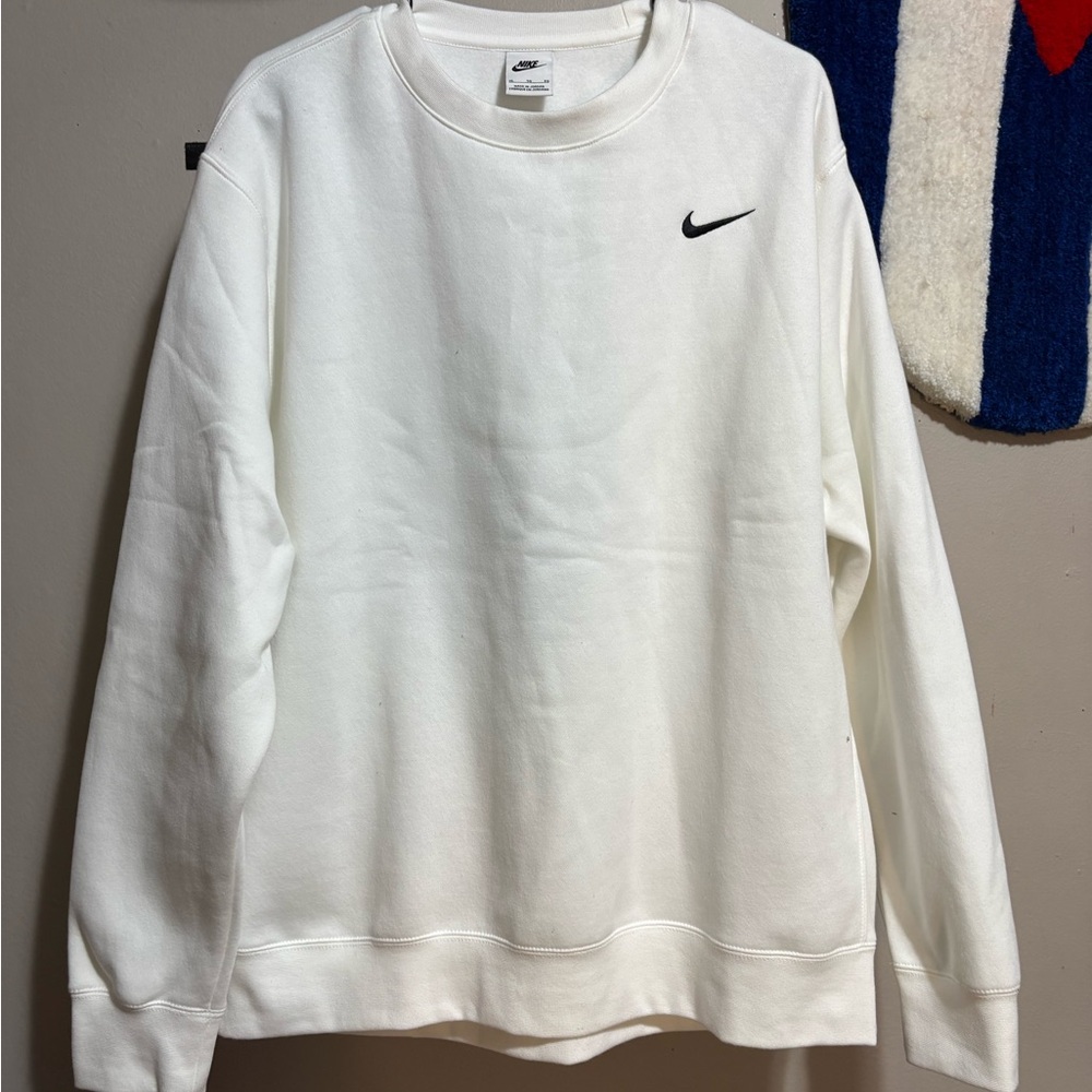 Nike Men's Classic White Crewneck Sweater
